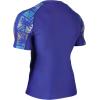 imageHUGE SPORTS Mens Rash Guard Short Sleeves UPF 50 UV Sun Protection Quick Drying Splice Compression Swim ShirtsTropical Style
