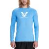 imageHUGE SPORTS Mens Quick Dry UPF 50 Solid Rash Guard Shirt Long Sleeve Swim Shirts UV Protection Sun Tee Beast LayerBlue