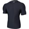 imageHUGE SPORTS Mens Rash Guard Short Sleeves UPF 50 UV Sun Protection Quick Drying Splice Compression Swim ShirtsBlack