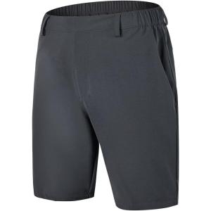 imageHUGE SPORTS Mens Stretch Golf Shorts Quick Dry Lightweight Flat Front Casual Workout ShortsGray