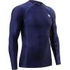 imageHUGE SPORTS Mens Rash Guard Long Sleeves UPF 50 UV Sun Protection Quick Drying Splice Compression Swim ShirtsPatriot Blue