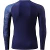 imageHUGE SPORTS Mens Rash Guard Long Sleeves UPF 50 UV Sun Protection Quick Drying Splice Compression Swim ShirtsPatriot Blue
