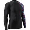 imageHUGE SPORTS Mens Rash Guard Long Sleeves UPF 50 UV Sun Protection Quick Drying Splice Compression Swim ShirtsPurple Bird
