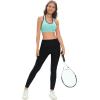 imageHUGE SPORTS Women Racerback Sports Bras 2 Pack Seamless Medium Impact Yoga Gym Workout BraBlack Blue
