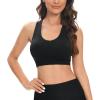 imageHUGE SPORTS Women Racerback Sports Bras 2 Pack Seamless Medium Impact Yoga Gym Workout BraBlack Grey