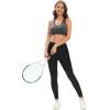 imageHUGE SPORTS Women Racerback Sports Bras 2 Pack Seamless Medium Impact Yoga Gym Workout BraBlack Grey
