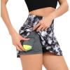 imageHUGE SPORTS Womens Pleated Athletic Tennis Skirt with Shorts High Waisted Golf Skorts SkirtsBlack Print