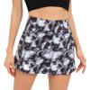 imageHUGE SPORTS Womens Pleated Athletic Tennis Skirt with Shorts High Waisted Golf Skorts SkirtsBlack Print