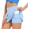 imageHUGE SPORTS Womens Pleated Athletic Tennis Skirt with Shorts High Waisted Golf Skorts SkirtsBlue
