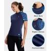 imageHUGE SPORTS Womens UPF 50 UV Protection Sun Shirts Short Sleeve Quick Dry Rash Guard Swim Gym Workout TopsLeopard Navy