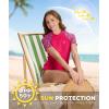 imageHUGE SPORTS Womens UPF 50 UV Protection Sun Shirts Short Sleeve Quick Dry Rash Guard Swim Gym Workout TopsLeopard Pink