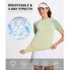 imageHUGE SPORTS Womens UPF 50 UV Protection Sun Shirts Short Sleeve Quick Dry Rash Guard Swim Gym Workout TopsLeopard Sage