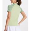imageHUGE SPORTS Womens UPF 50 UV Protection Sun Shirts Short Sleeve Quick Dry Rash Guard Swim Gym Workout TopsLeopard Sage