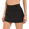 imageHUGE SPORTS Womens Pleated Athletic Tennis Skirt with Shorts High Waisted Golf Skorts SkirtsBlack