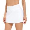 imageHUGE SPORTS Womens Pleated Athletic Tennis Skirt with Shorts High Waisted Golf Skorts SkirtsWhite