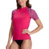 imageHUGE SPORTS Womens UPF 50 UV Protection Sun Shirts Short Sleeve Quick Dry Rash Guard Swim Gym Workout TopsLeopard Pink
