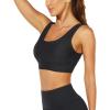 imageHUGE SPORTS Womens Sports Bra Light Support Athletic Running Yoga Bra Workout Top for WomenBlack