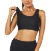 imageHUGE SPORTS Womens Sports Bra Light Support Athletic Running Yoga Bra Workout Top for WomenBlack