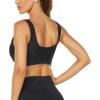 imageHUGE SPORTS Womens Sports Bra Light Support Athletic Running Yoga Bra Workout Top for WomenBlack