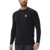 imageHUGE SPORTS Mens UPF 50 UV Sun Protection Shirts Long Sleeve Quick Dry Rash Guard for Swimming Fishing Hiking RunningBlack