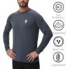 imageHUGE SPORTS Mens UPF 50 UV Sun Protection Shirts Long Sleeve Quick Dry Rash Guard for Swimming Fishing Hiking RunningGrey
