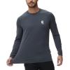 imageHUGE SPORTS Mens UPF 50 UV Sun Protection Shirts Long Sleeve Quick Dry Rash Guard for Swimming Fishing Hiking RunningGrey