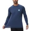 imageHUGE SPORTS Mens UPF 50 UV Sun Protection Shirts Long Sleeve Quick Dry Rash Guard for Swimming Fishing Hiking RunningNavy