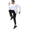 imageHUGE SPORTS Mens UPF 50 UV Sun Protection Shirts Long Sleeve Quick Dry Rash Guard for Swimming Fishing Hiking RunningWhite