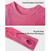 imageHUGE SPORTS Womens Seamless Workout Sports Shirts Long Sleeve Running Yoga Top Shirts Thumbholes Base Layer TopRed