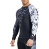 imageHUGE SPORTS Mens BJJ Rash Guard Long Sleeve Compression Rashguard for MMA Jiu Jitsu Wrestling Beast Layer