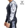 imageHUGE SPORTS Mens BJJ Rash Guard Long Sleeve Compression Rashguard for MMA Jiu Jitsu Wrestling Beast Layer