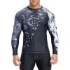 imageHUGE SPORTS Mens BJJ Rash Guard Long Sleeve Compression Rashguard for MMA Jiu Jitsu Wrestling Beast Layer