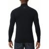 imageHUGE SPORTS Thermal Underwear for Men Turtleneck Long Sleeve Thermal Shirts Fleece Lined Base Layer Thermal Underwear TopBlack Turtlenecks