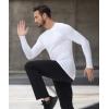 imageHUGE SPORTS Thermal Underwear for Men Turtleneck Long Sleeve Thermal Shirts Fleece Lined Base Layer Thermal Underwear TopBlackwhite Crewneck