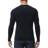 imageHUGE SPORTS Thermal Underwear for Men Long Sleeve Thermal Shirts Fleece Lined Compression Base Layer Thermal Underwear TopBlackwhite Crewneck