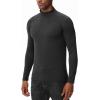 imageHUGE SPORTS Thermal Underwear for Men Long Sleeve Thermal Shirts Fleece Lined Compression Base Layer Thermal Underwear TopGrey Marl Turtlenecks