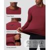 imageHUGE SPORTS Thermal Underwear for Men Long Sleeve Thermal Shirts Fleece Lined Compression Base Layer Thermal Underwear TopRed Crewneck