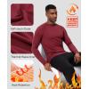 imageHUGE SPORTS Thermal Underwear for Men Long Sleeve Thermal Shirts Fleece Lined Compression Base Layer Thermal Underwear TopRed Crewneck