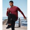 imageHUGE SPORTS Thermal Underwear for Men Turtleneck Long Sleeve Thermal Shirts Fleece Lined Base Layer Thermal Underwear TopRed Crewneck