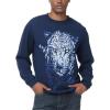 imageHUGE SPORTS Mens Graphic Print Sweater 100 Soft Cotton Knit Crewneck Pullover Long Sleeve Casual Winter Top Unisex SweatersBlue Jaguar