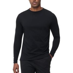 imageHUGE SPORTS Mens UPF 50 Rash Guard Long Sleeve for Fishing Surfing Swimming Water Sports  Quick Dry UV Protection Sun ShirtBlack