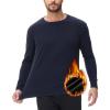 image:imageHUGE SPORTS Mens Thermal Underwear DoubleSide Fleece Fiber Long Sleeve Base Layer TopCold Weather Warm Undershirt for MenNavy