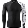 image:imageHUGE SPORTS Mens Swim Shirts Long Sleeve BJJ Rash Guard UPF 50 UV Sun Protection ShirtsBlack Bear