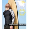 image:imageHUGE SPORTS Mens Swim Shirts Long Sleeve BJJ Rash Guard UPF 50 UV Sun Protection ShirtsBlack Eagle