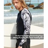 image:imageHUGE SPORTS Mens Swim Shirts Long Sleeve BJJ Rash Guard UPF 50 UV Sun Protection ShirtsBlack Eagle