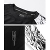 image:imageHUGE SPORTS Mens Swim Shirts Long Sleeve BJJ Rash Guard UPF 50 UV Sun Protection ShirtsBlack Eagle