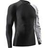 image:imageHUGE SPORTS Mens Swim Shirts Long Sleeve BJJ Rash Guard UPF 50 UV Sun Protection ShirtsBlack Hyena