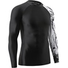 image:imageHUGE SPORTS Mens Swim Shirts Long Sleeve BJJ Rash Guard UPF 50 UV Sun Protection ShirtsBlack Lion