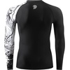 image:imageHUGE SPORTS Mens Swim Shirts Long Sleeve BJJ Rash Guard UPF 50 UV Sun Protection ShirtsBlack Lion