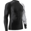image:imageHUGE SPORTS Mens Swim Shirts Long Sleeve BJJ Rash Guard UPF 50 UV Sun Protection ShirtsBlack Wolf